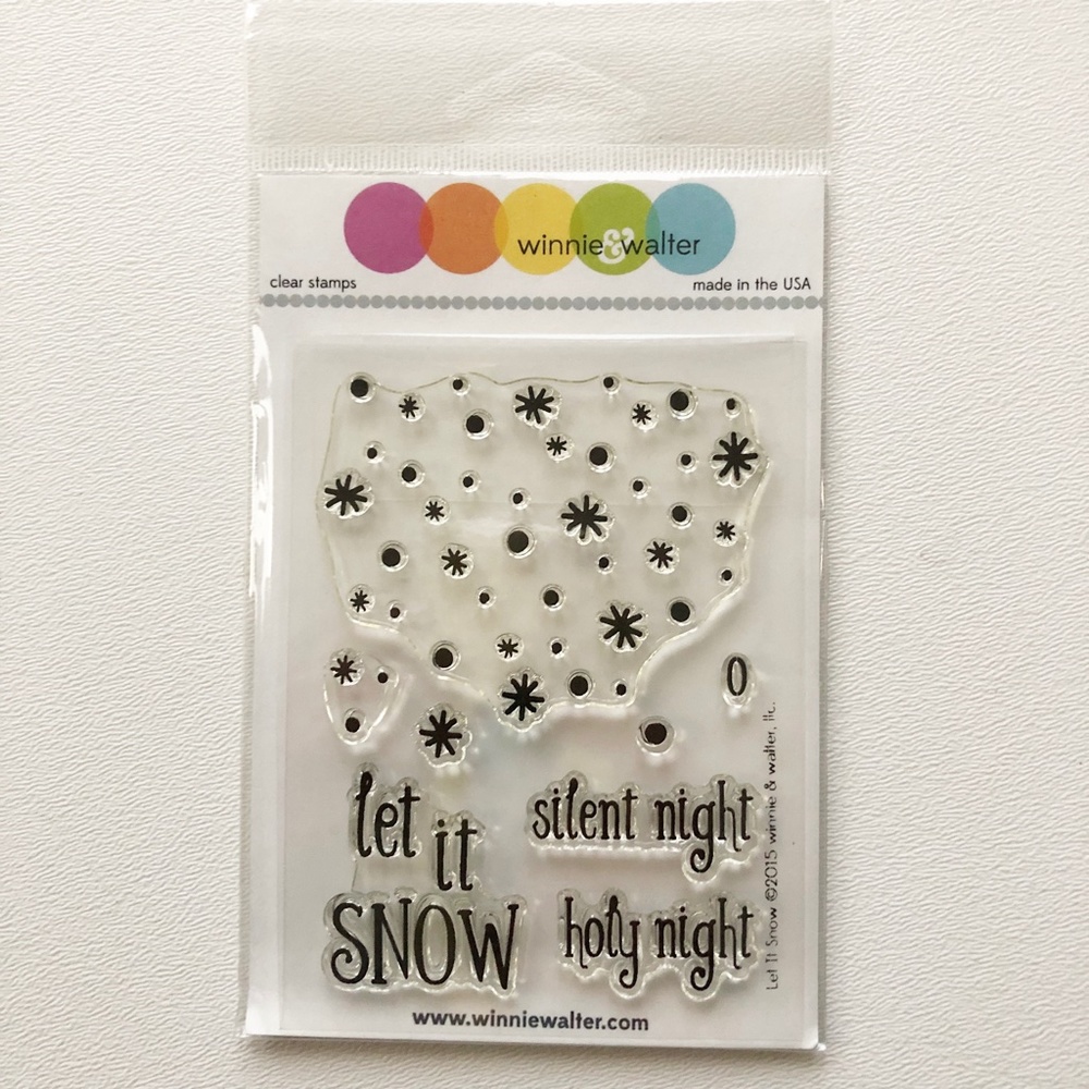 NIP Winnie & Walter Clear Rubber Stamps WW054 "Let It Snow"